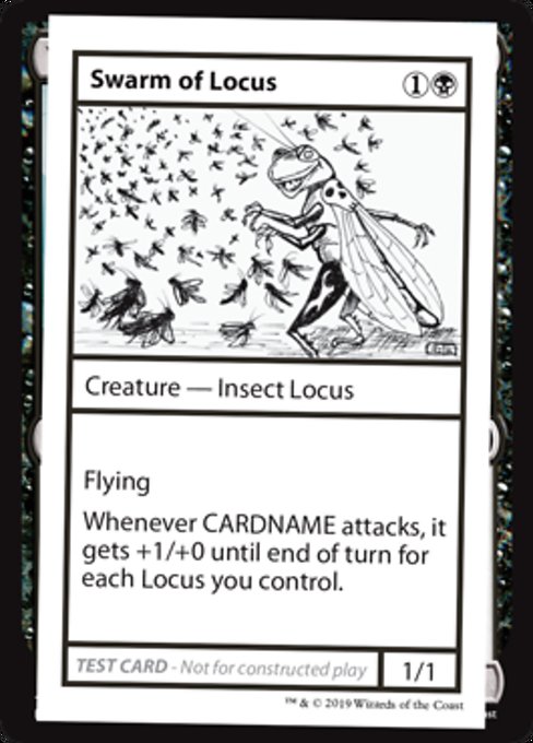 ■エンブレムあり■《Swarm of Locus》[Mystery Booster Playtest Cards] 黒R
